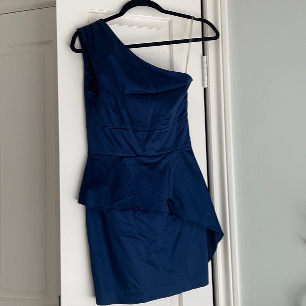 Guess Marciano navy asymmetrical mini dress